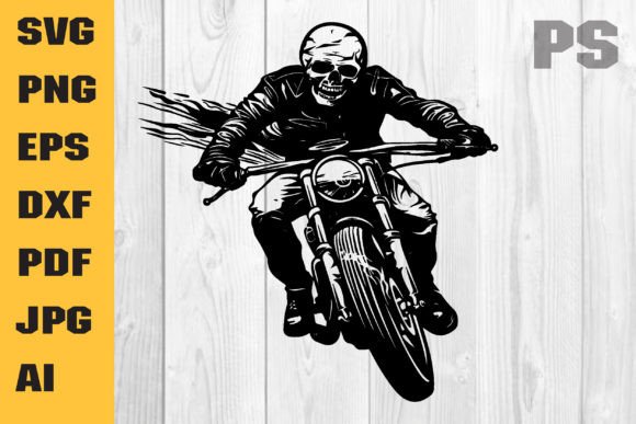 Download Skeleton Riding Motorcycle Svg - Premium Resources