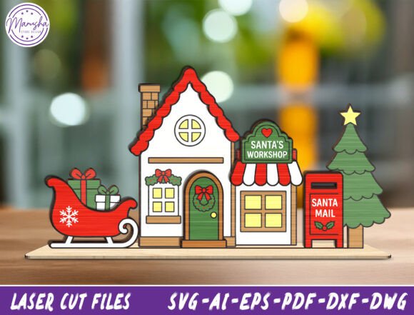 Download Santa's Workshop Laser Cut File SVG - Workshop Collection