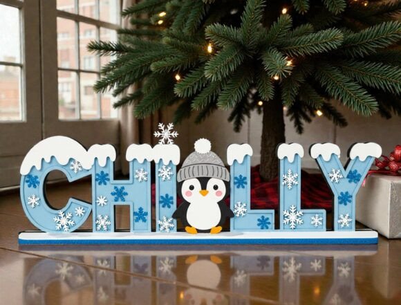 Download Chilly Penguin Winter Sign SVG - Chill Collection