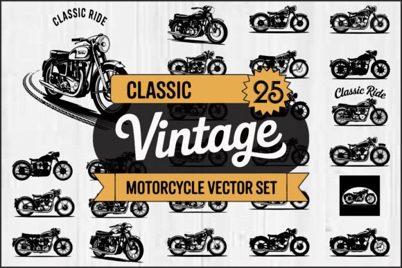 Download Classic Vintage Motorcycle SVG Bundle - Motorcycle svg Collection