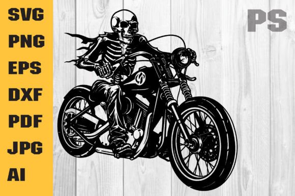 Download Skeleton Riding Motorcycle Svg - Motorcycle svg Collection