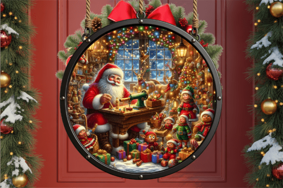 Download Santa Elves Workshop Reindeer Door Sign - Workshop Collection