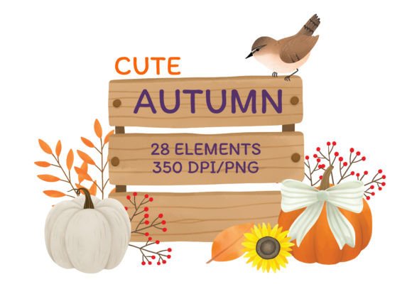 Download Cute Auutmn Decorations Clipart. - Decorations Collection