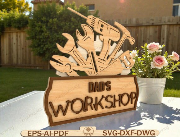 Download Dad’s Workshop Sign Laser Cut - Workshop Collection