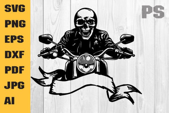 Download Skeleton Riding Motorcycle Svg - Premium Bundle