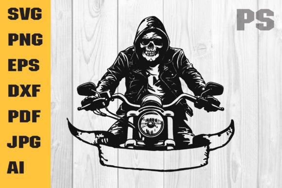 Download Skeleton Riding Motorcycle Svg - Premium Resources