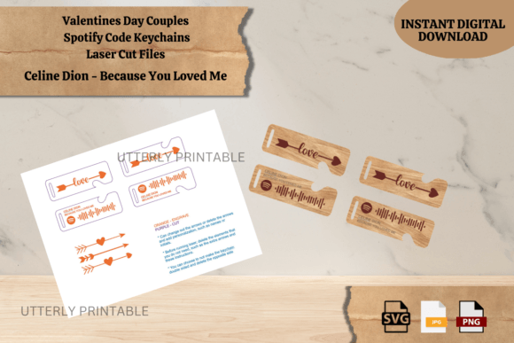 Download Spotify Couples Keychain Laser Cut File - Premium Resources