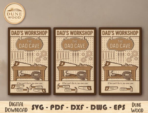 Download Dad Workshop Laser Cut File - Workshop Collection