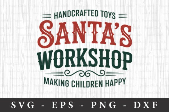 Download Santa’s Workshop Sign Svg Cut File - Workshop Collection