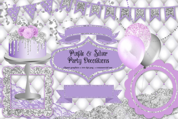 Download Purple and Silver Party Decorations - Decorations Collection
