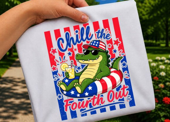 Download Patriotic Alligator 4th of July Chill - Premium Resources